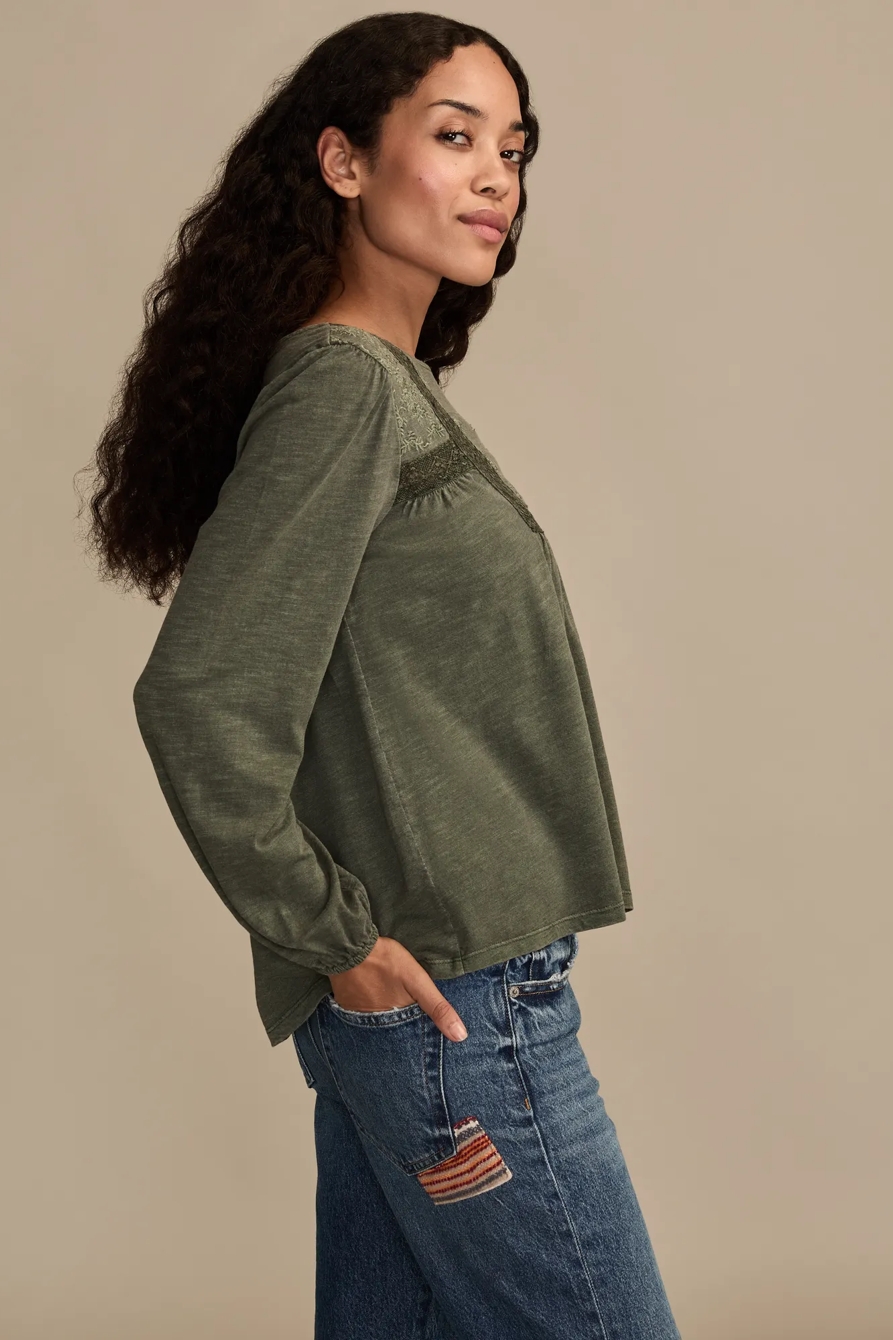 EMBROIDERED LONG SLEEVE TOP, image 4