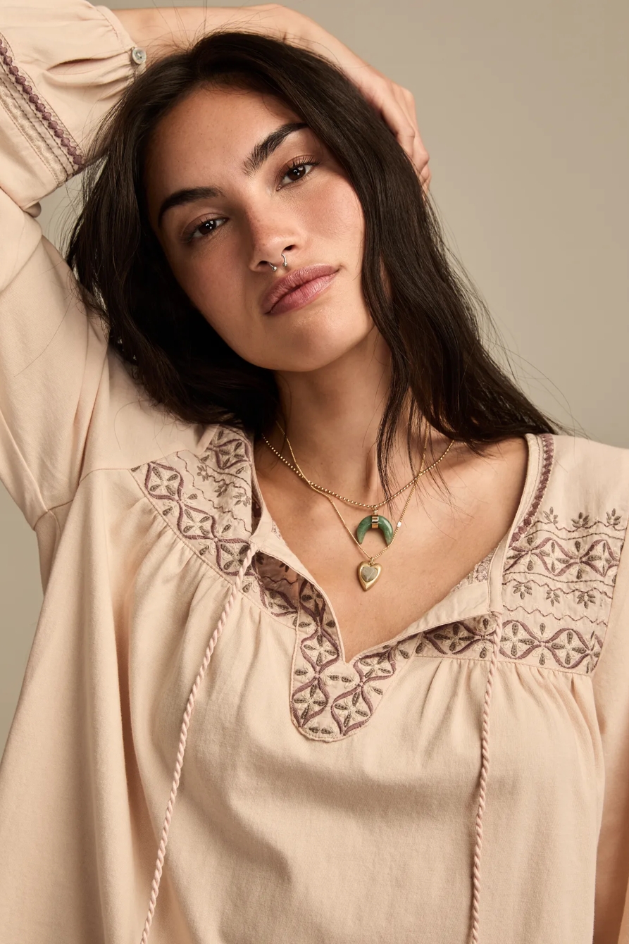 LONG SLEEVE PEASANT TOP, image 5