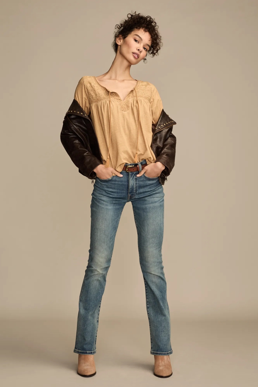 LONG SLEEVE PEASANT TOP, image 5