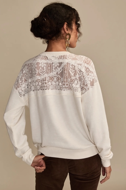 LACE MIXED CREW NECK, image 3