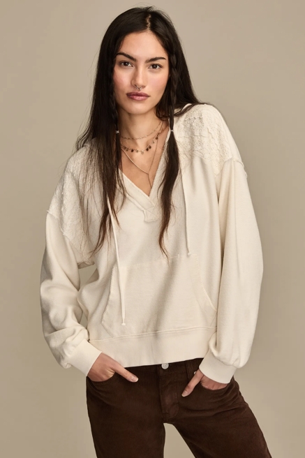 CROCHET TRIM BAJA HOODIE, image 1