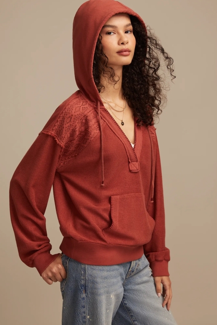 CROCHET TRIM BAJA HOODIE, image 1