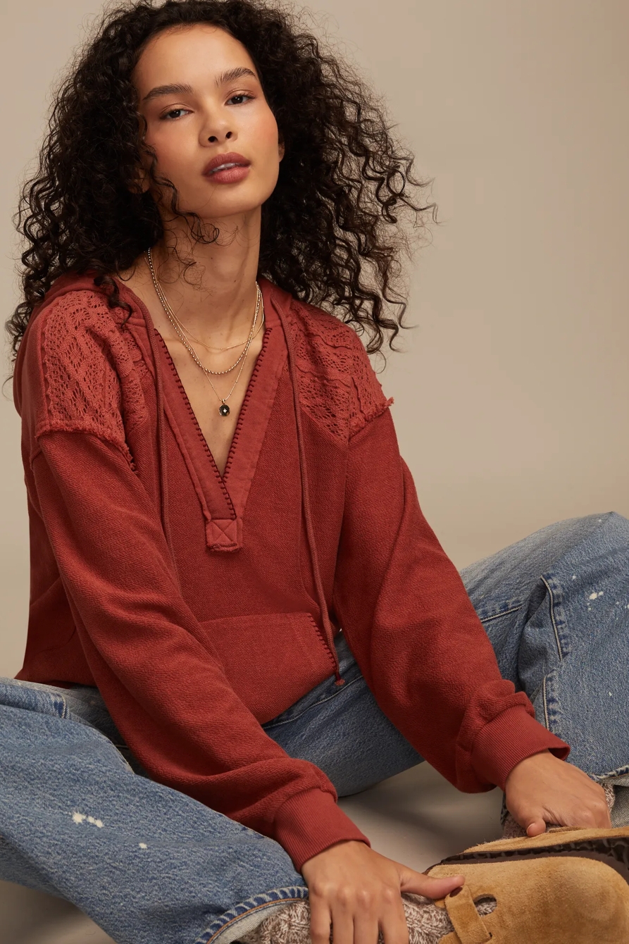 CROCHET TRIM BAJA HOODIE, image 5