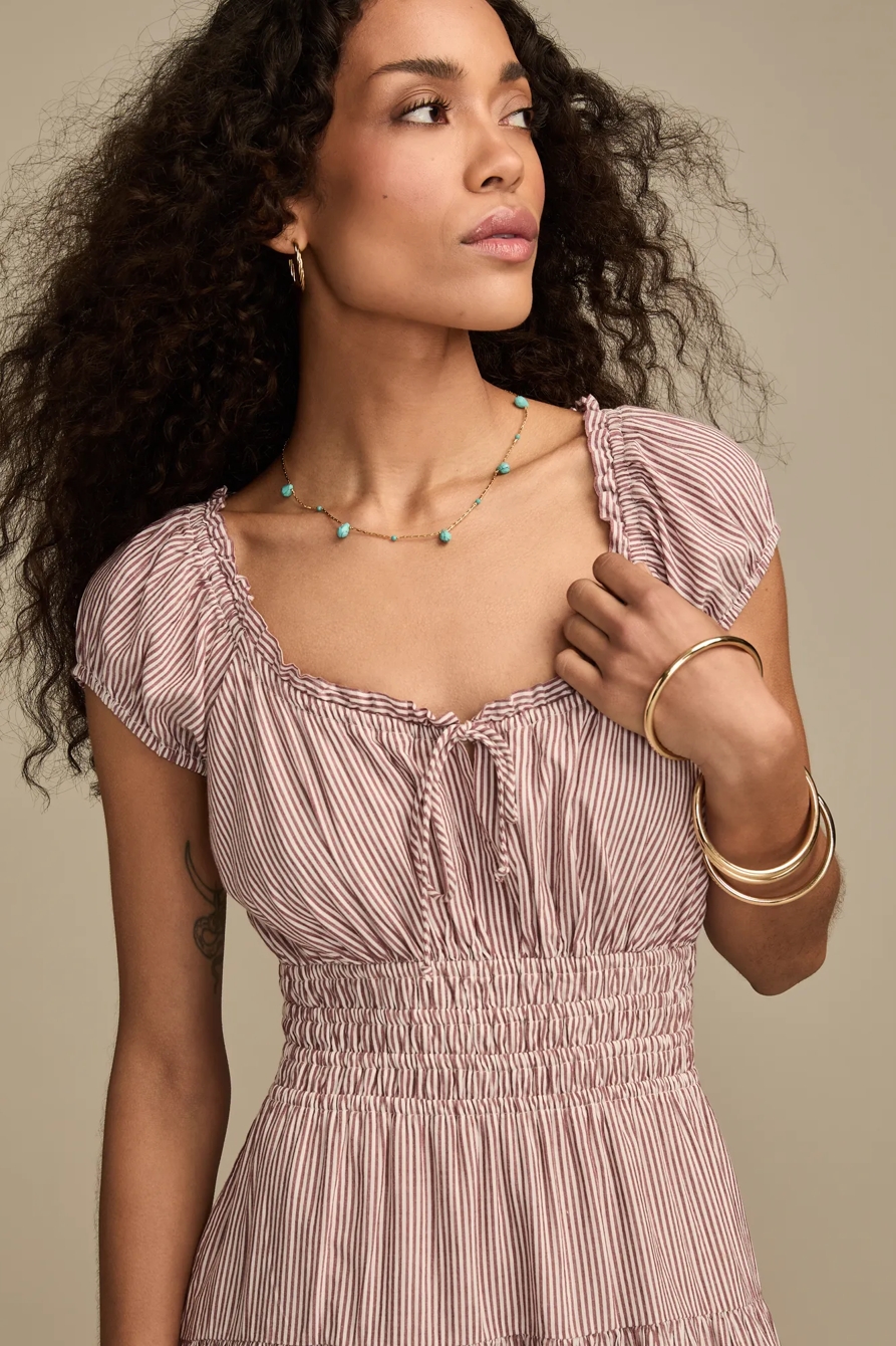 CINCHED WAIST MIDI DRESS, image 2