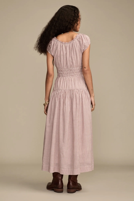 CINCHED WAIST MIDI DRESS, image 3