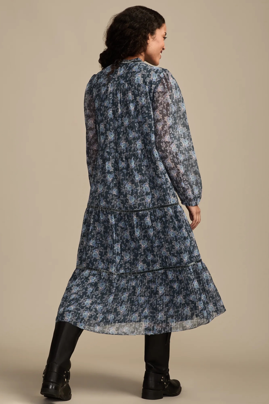 FLORAL LONG SLEEVE MAXI DRESS, image 3