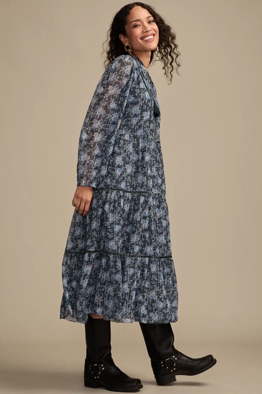 FLORAL LONG SLEEVE MAXI DRESS, image 4