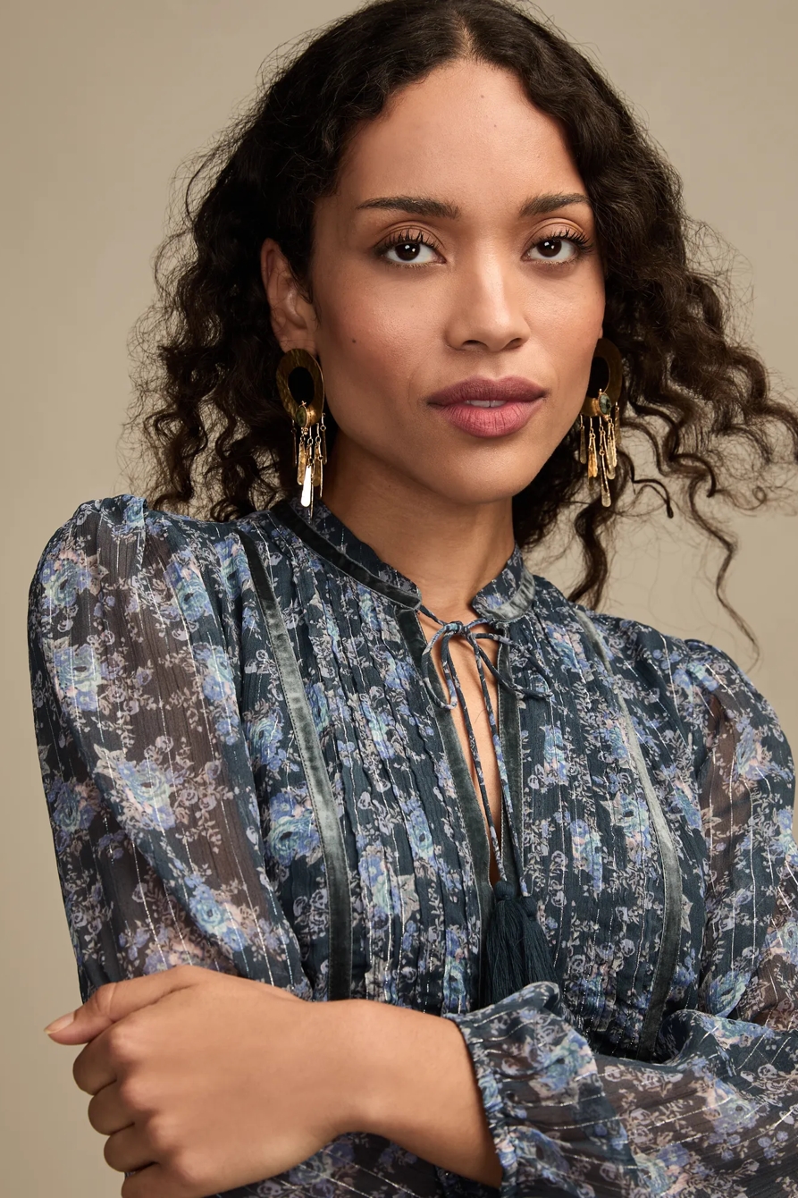 FLORAL LONG SLEEVE MAXI DRESS, image 5