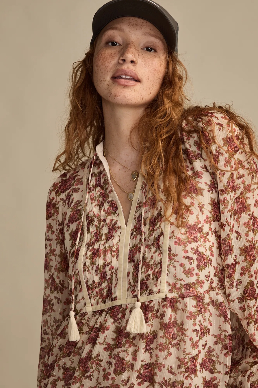 FLORAL LONG SLEEVE MAXI DRESS, image 2