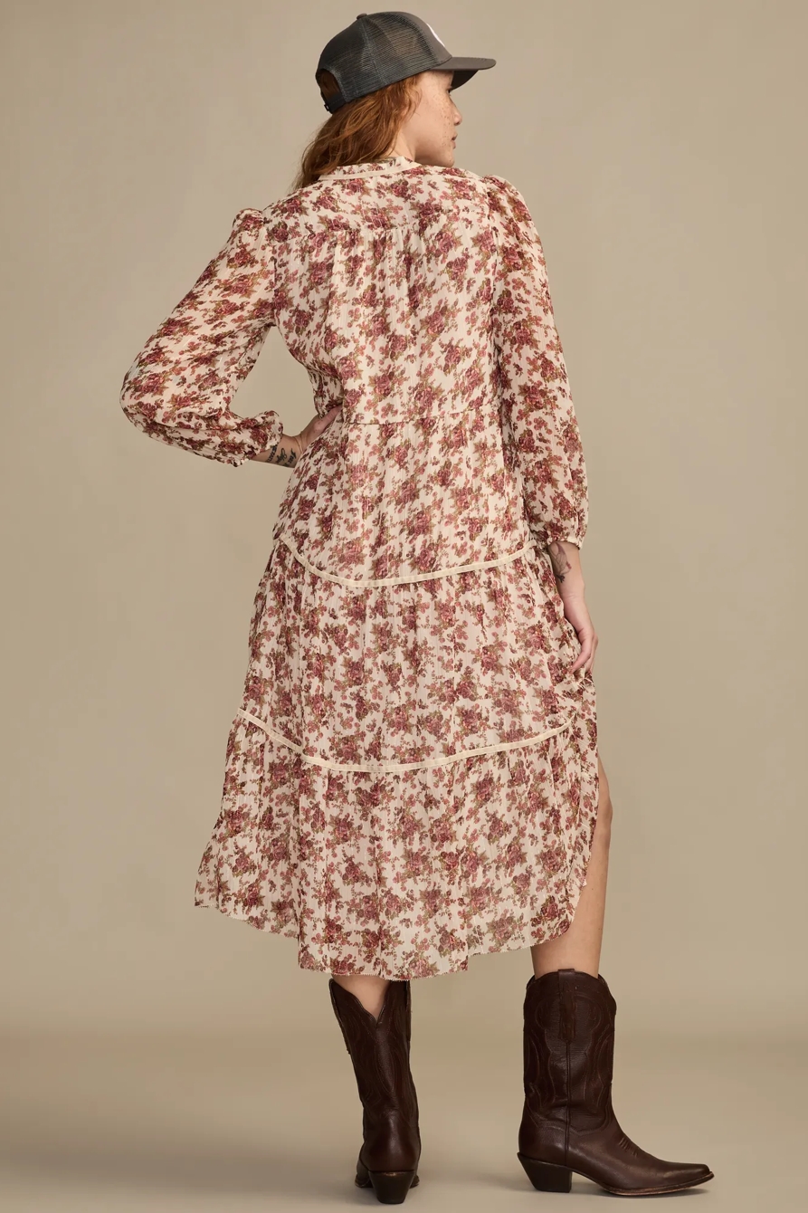 FLORAL LONG SLEEVE MAXI DRESS, image 3