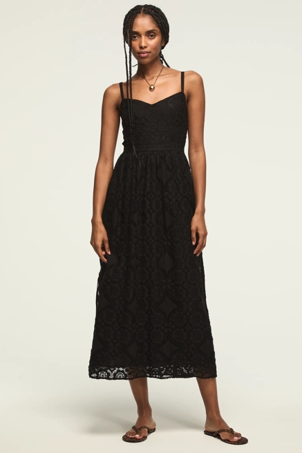 DROP WAIST BALLET MIDI DRESS, image 1