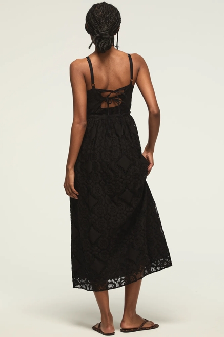 DROP WAIST BALLET MIDI DRESS, image 3