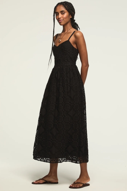 DROP WAIST BALLET MIDI DRESS, image 4