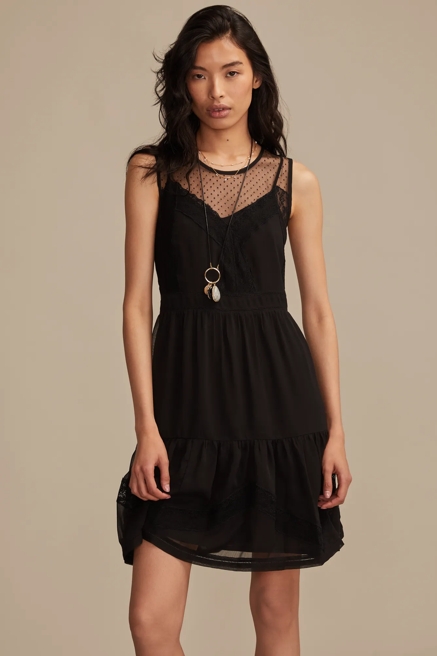 MESH TIERED MINI DRESS, image 1