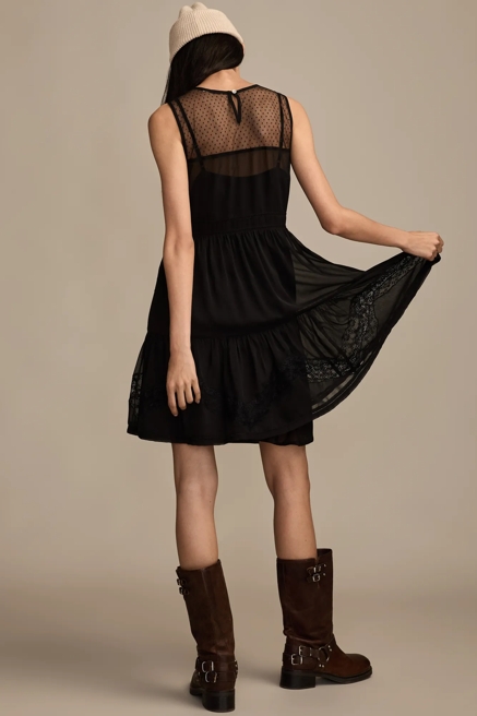 MESH TIERED MINI DRESS, image 3