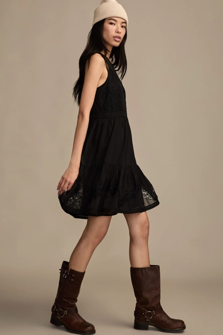 MESH TIERED MINI DRESS, image 4