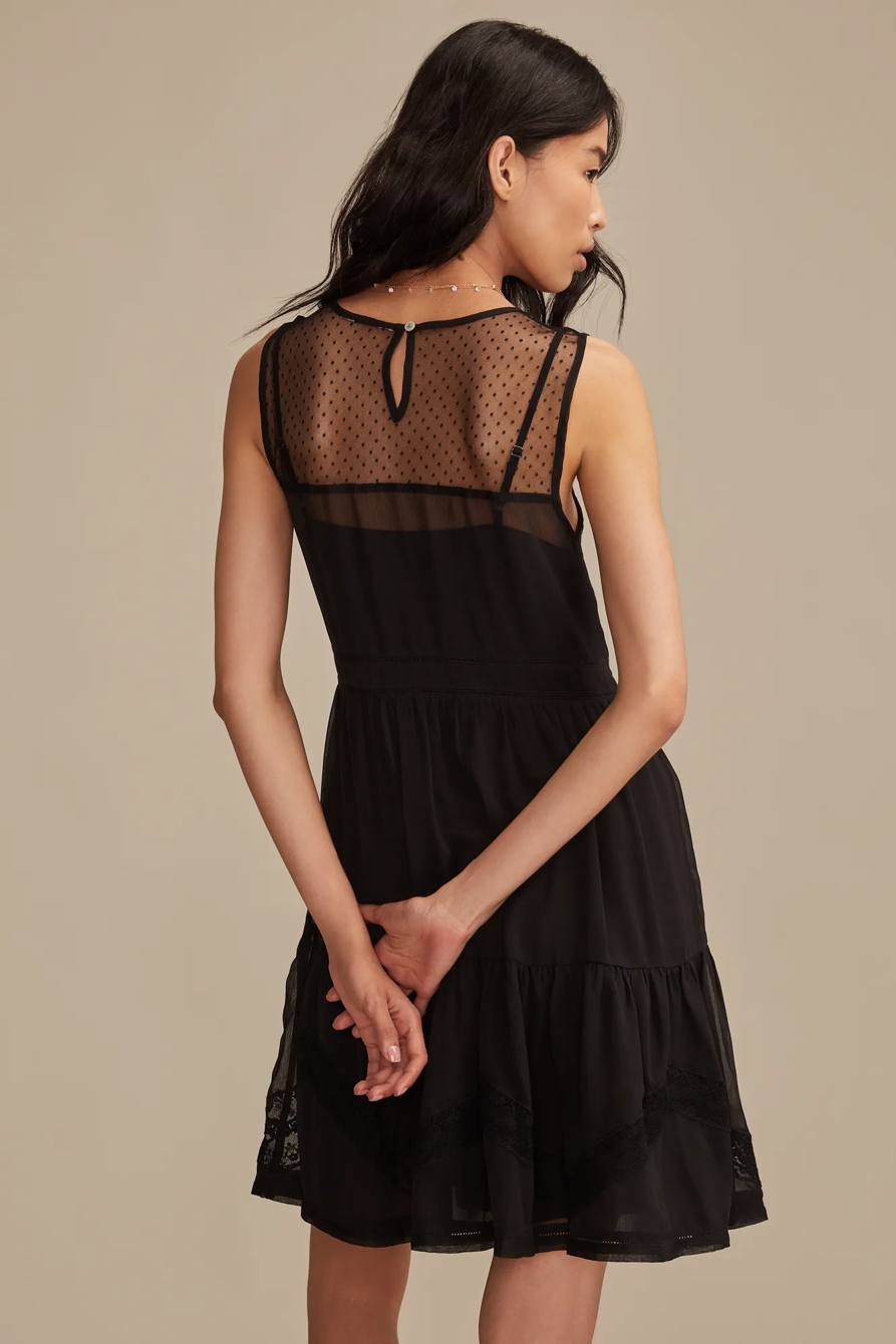 MESH TIERED MINI DRESS, image 5