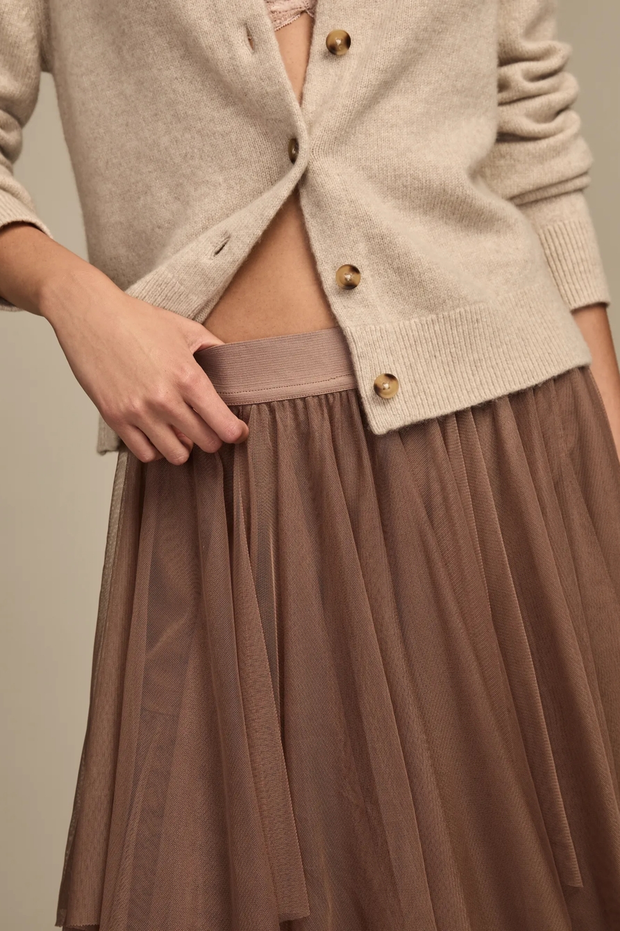 RUFFLE TIERED MESH SKIRT, image 5