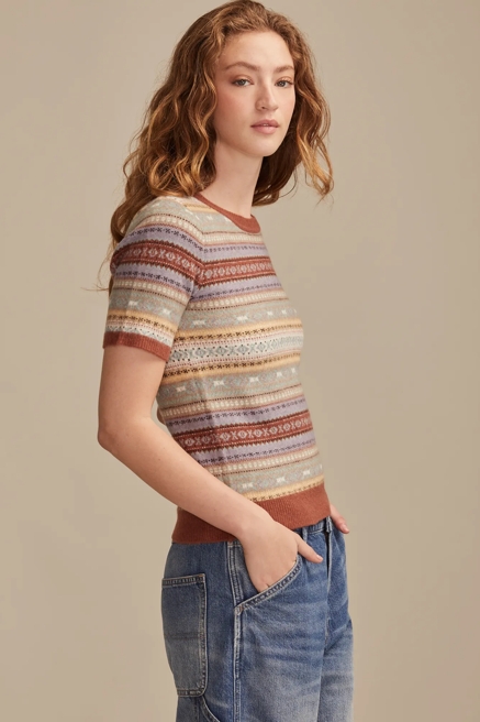 FAIR ISLE SWEATER TEE, image 4