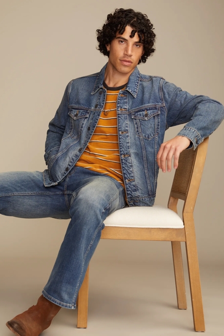 FRONTIER DENIM JACKET W/ SWEATER BACK PANEL, image 3