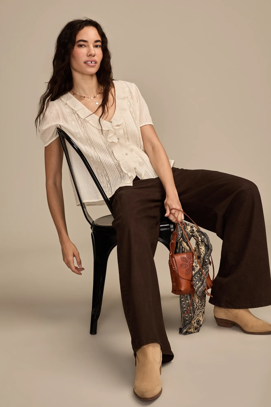 RUFFLE PINTUCK BLOUSE, image 5