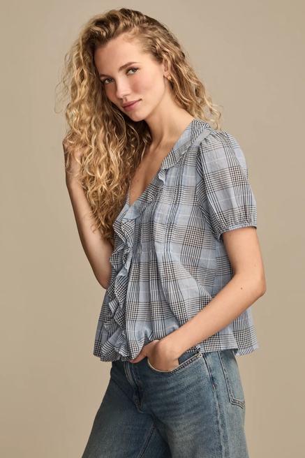 RUFFLE PINTUCK BLOUSE, image 4