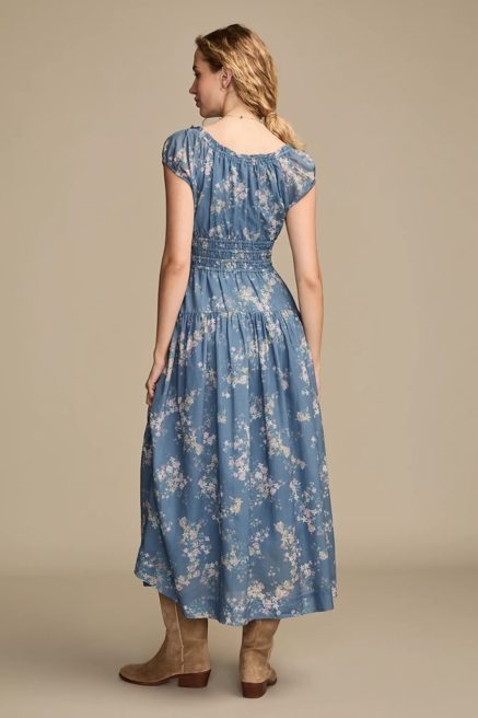 CINCHED WAIST MIDI DRESS, image 3
