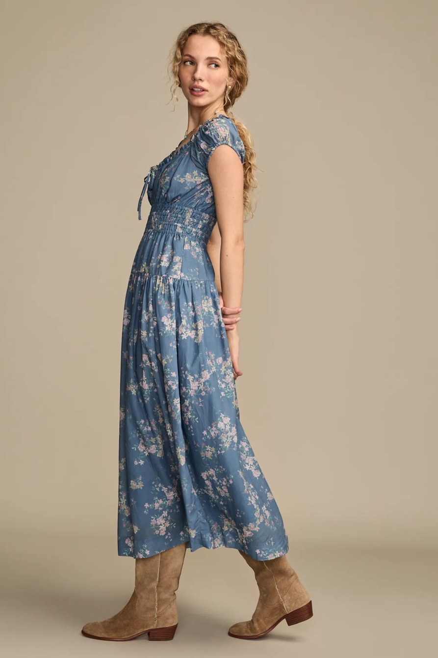 CINCHED WAIST MIDI DRESS, image 4