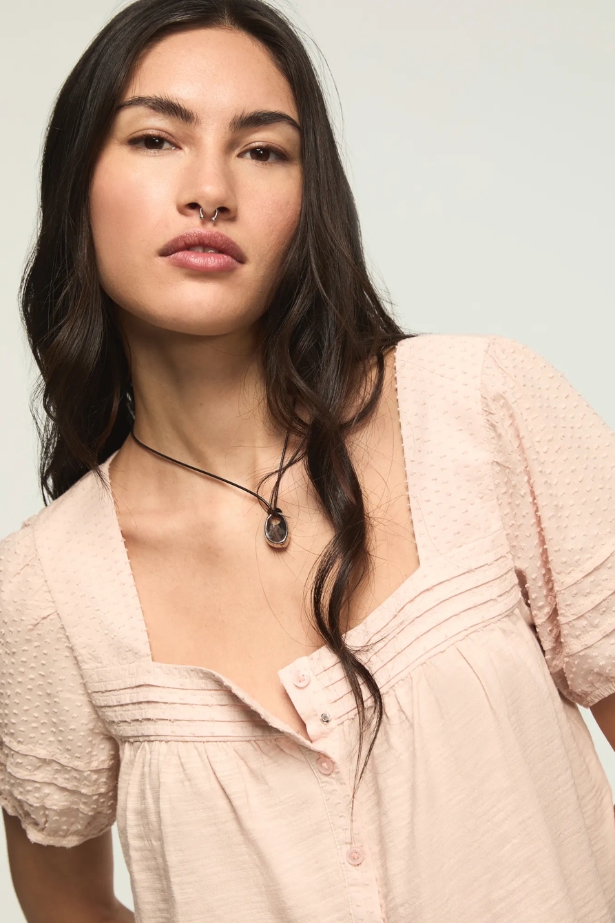 SHORT SLEEVE SQUARE NECK TOP, image 2