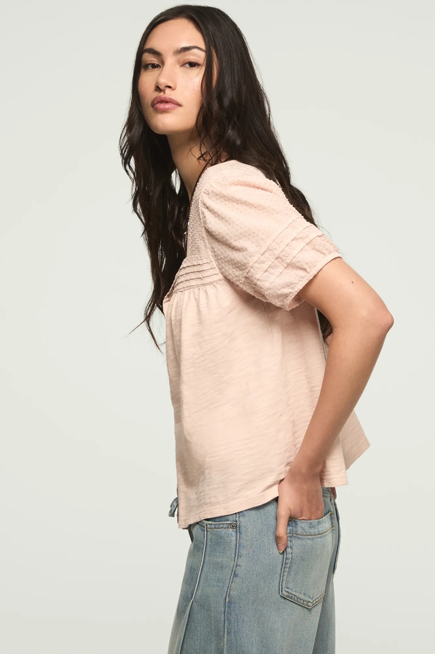 SHORT SLEEVE SQUARE NECK TOP, image 4
