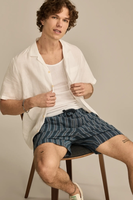 7 INCH STRIPED PULL ON SHORT, image 1