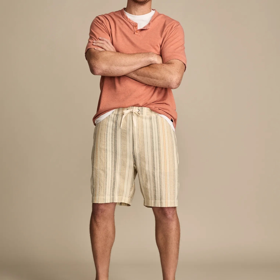 Lucky Brand Big & Tall 7 Inch Striped Pull On Short - Men's Shorts Denim Jean