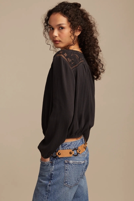 LONG SLEEVE PINTUCK BUBBLE TOP, image 4