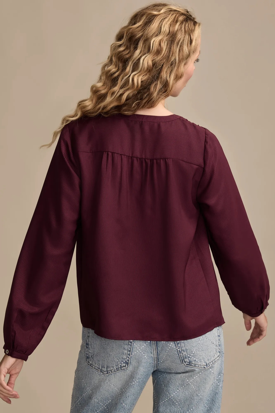 SMOCKED YOKE PEASANT TOP, image 3