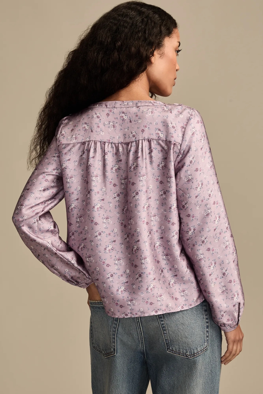 SMOCKED YOKE PEASANT TOP, image 3