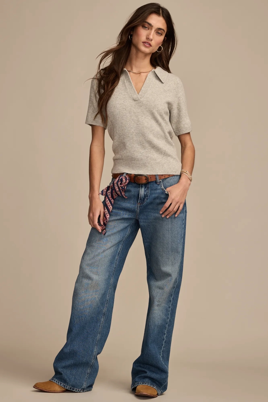 CLOUD SOFT COLLARED SWEATER TEE, image 3