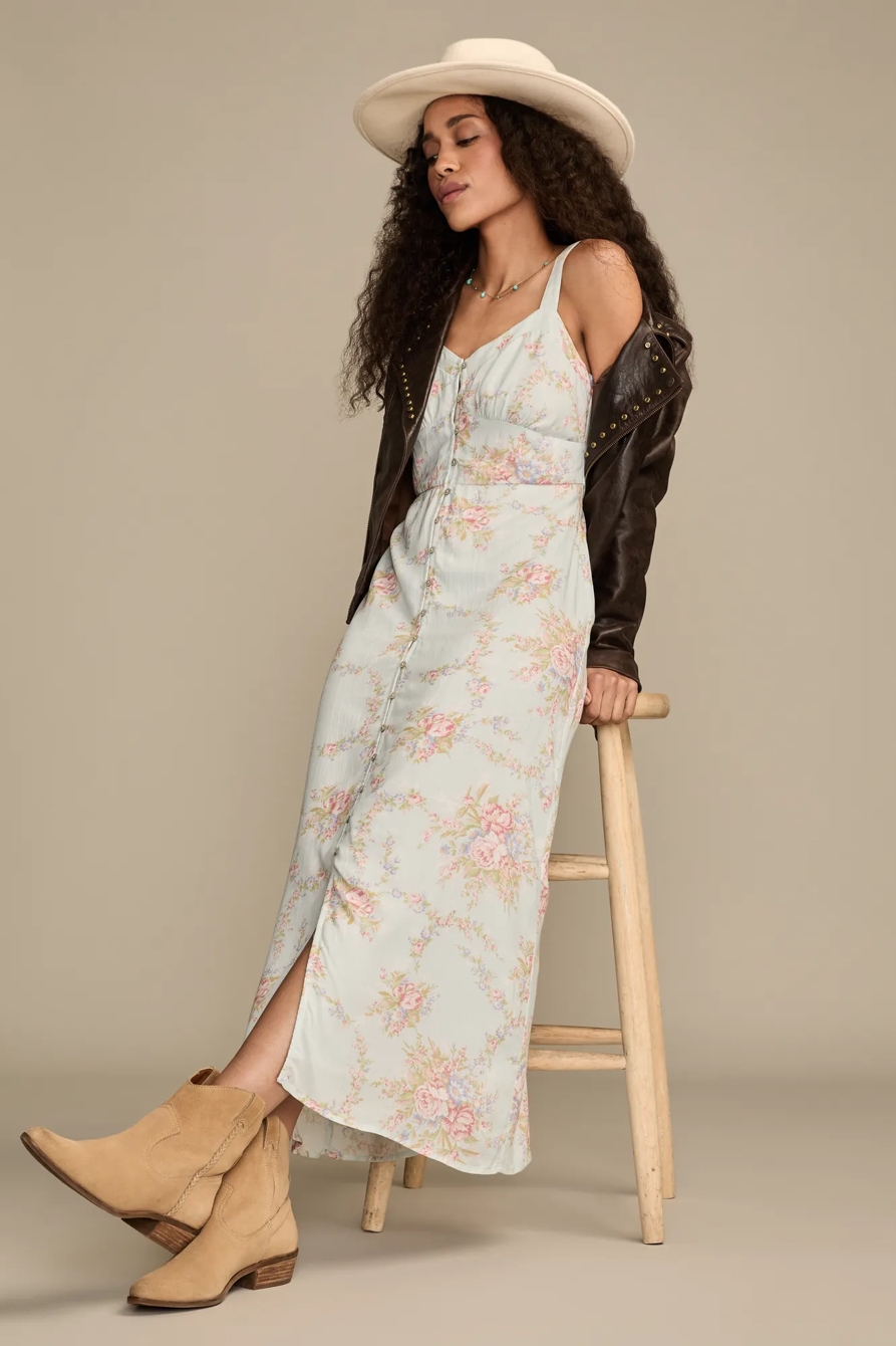 SLEEVELESS BUTTON THROUGH MIDI DRESS, image 5