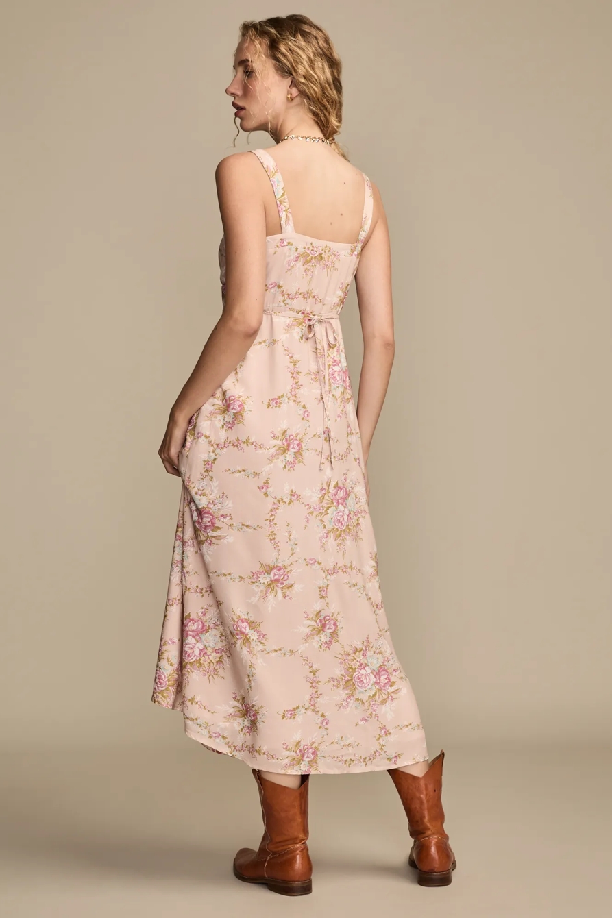 SLEEVELESS BUTTON THROUGH MIDI DRESS, image 3