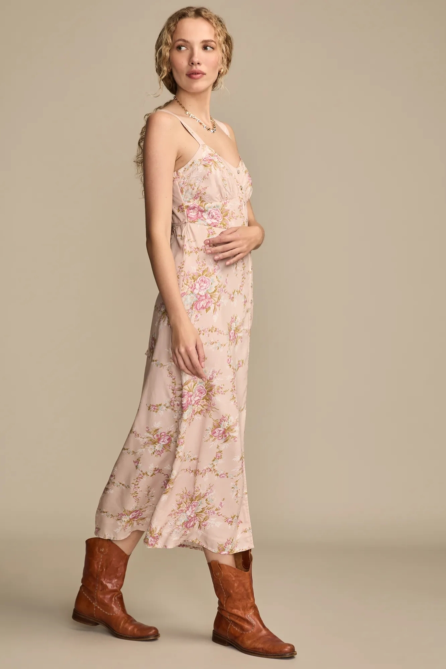 SLEEVELESS BUTTON THROUGH MIDI DRESS, image 4