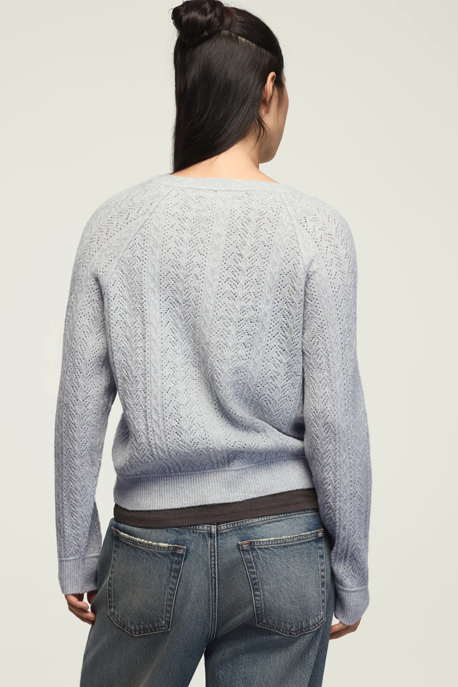 CLOUD SOFT POINTELLE HENLEY SWEATER, image 3