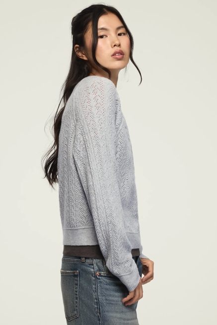 CLOUD SOFT POINTELLE HENLEY SWEATER, image 4