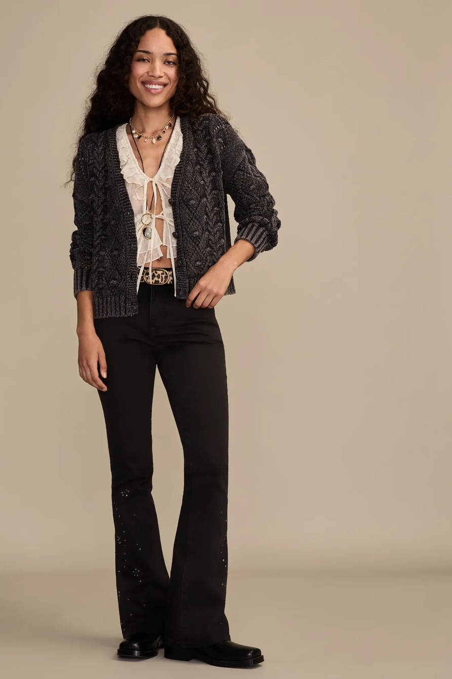 V-NECK BOBBLE CARDIGAN, image 2