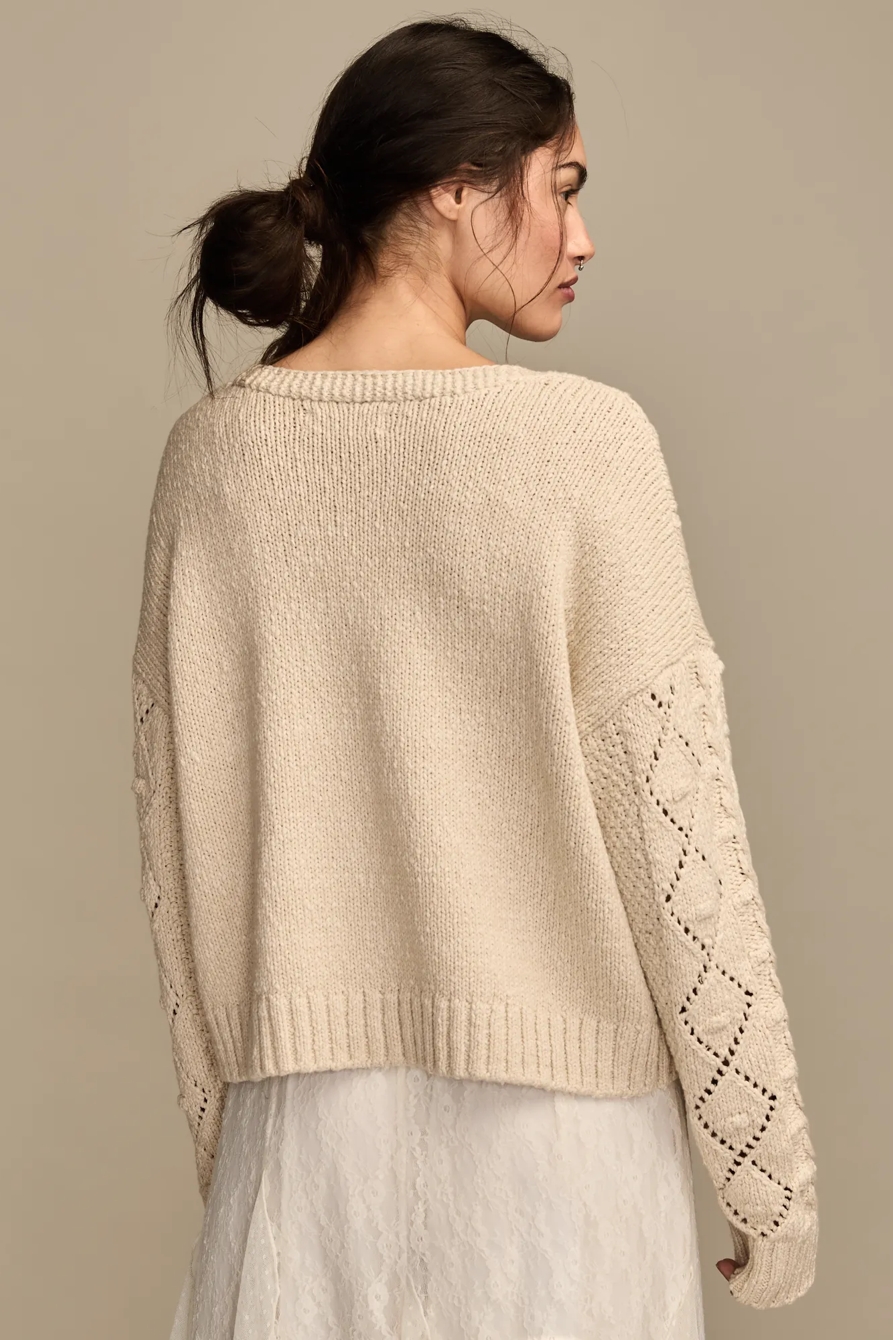 CROPPED CABLE CARDIGAN, image 3