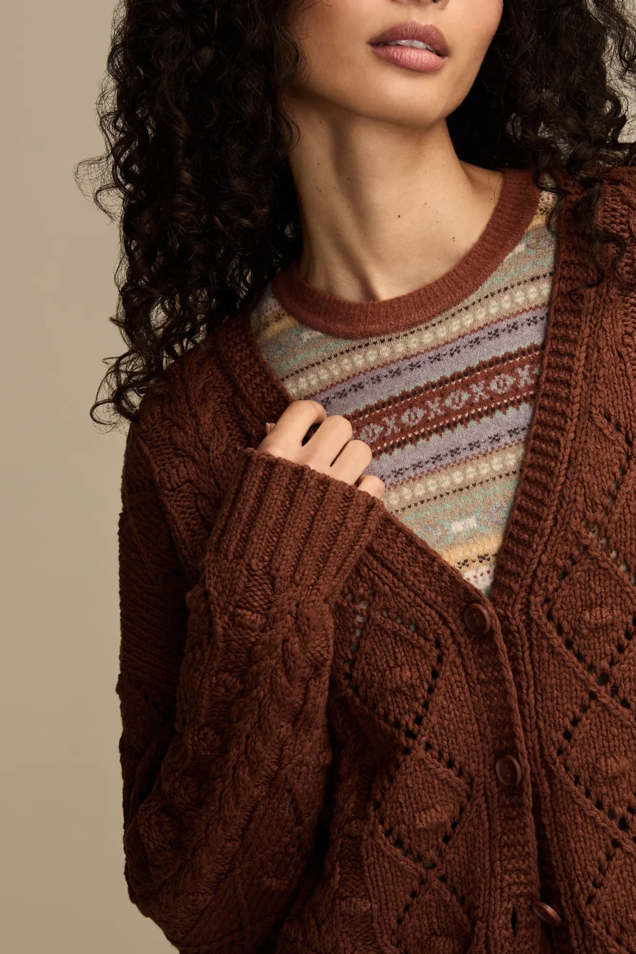 CROPPED CABLE CARDIGAN, image 2