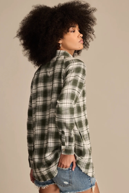 TUNIC PLAID BUTTON DOWN SHIRT, image 3