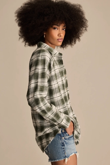 TUNIC PLAID BUTTON DOWN SHIRT, image 4