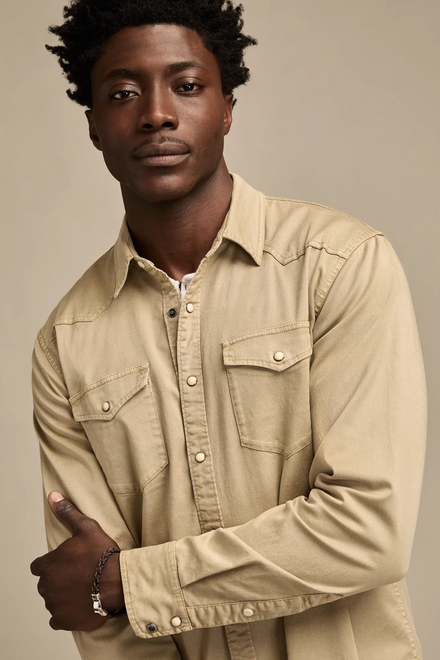 LONG SLEEVE TWILL MASA WESTERN SHIRT, image 2