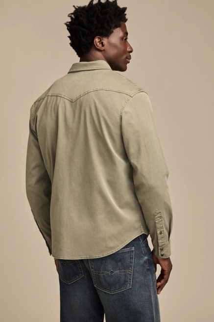 LONG SLEEVE TWILL MESA WESTERN SHIRT, image 3