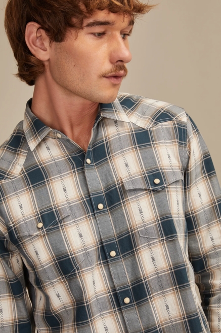 LONG SLEEVE DOBBY WESTERN SHIRT, image 2