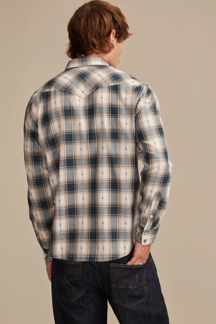 LONG SLEEVE DOBBY WESTERN SHIRT, image 3